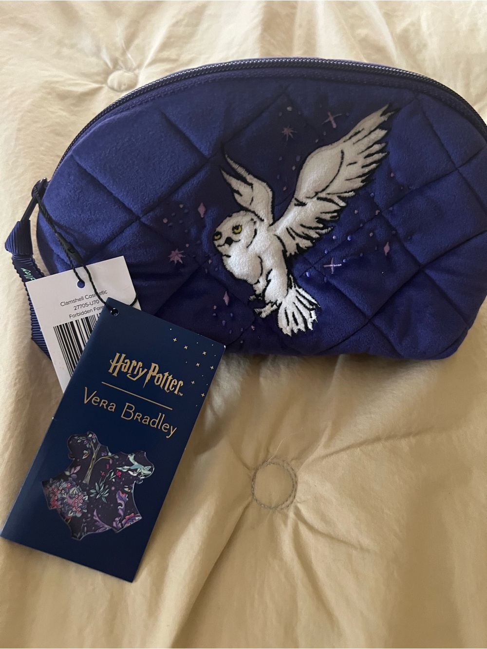 Vera Bradley Purple Quilted Hedwig Cosmetic Pouch